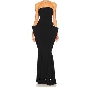 Norma Kamali Wing Fishtail Gown